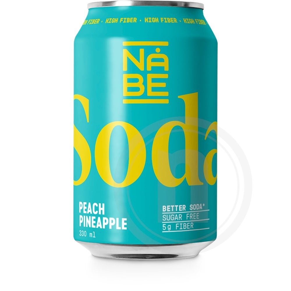 NÅBE Sodavand med Fibre Peach og Pineapple