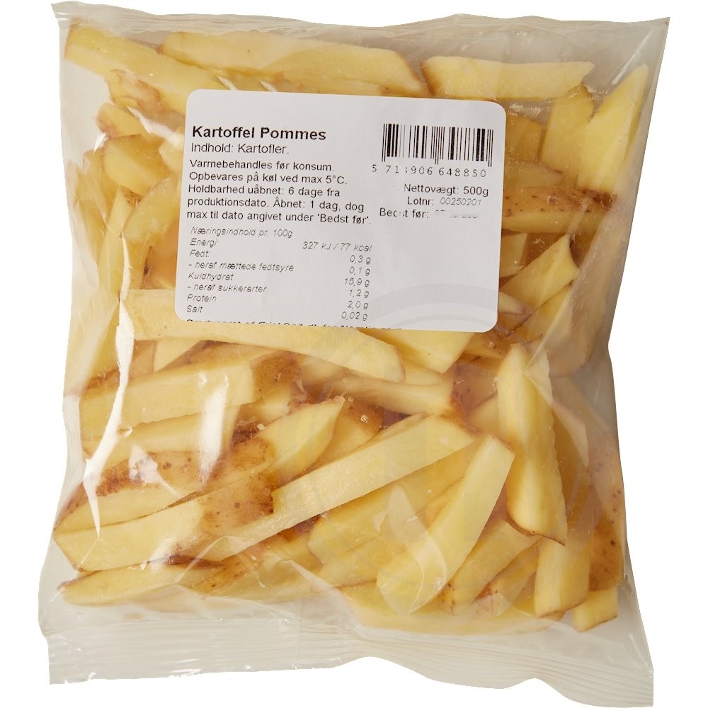 Pommes frites m/skræl