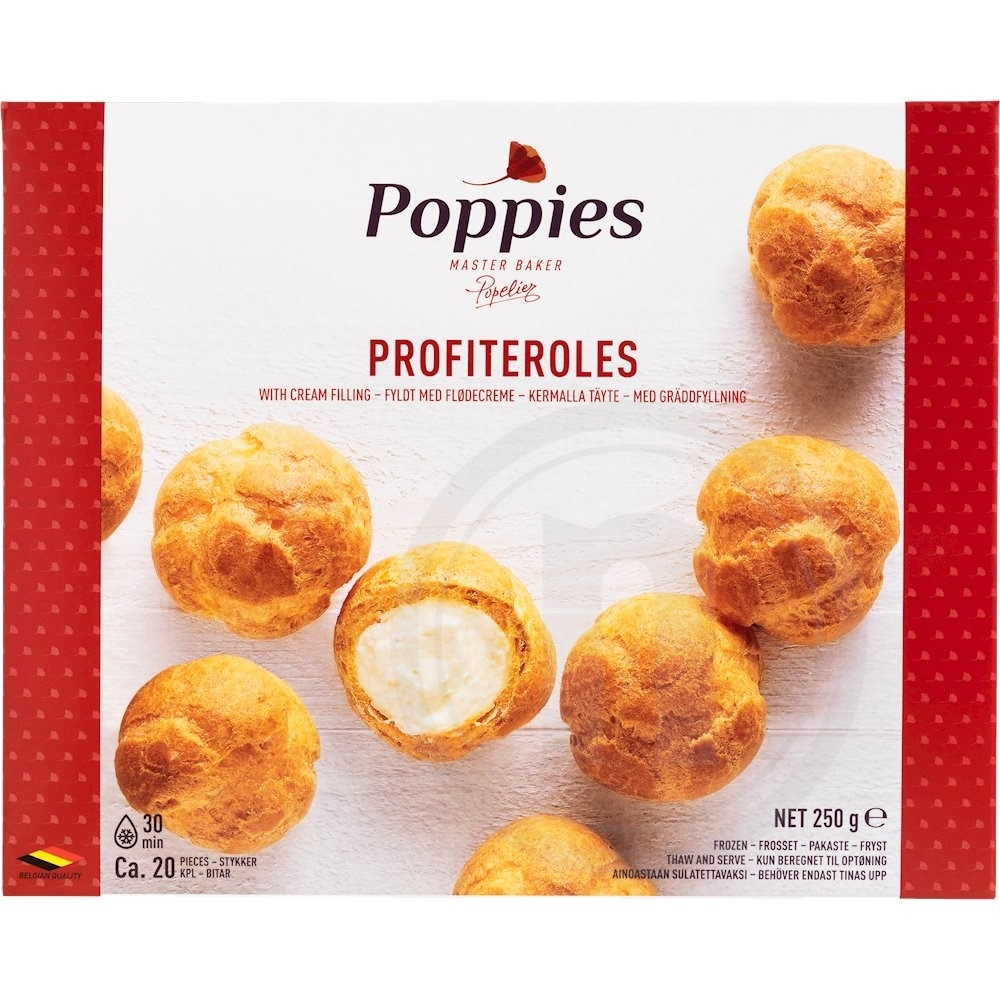 Profiteroles m. flødecreme