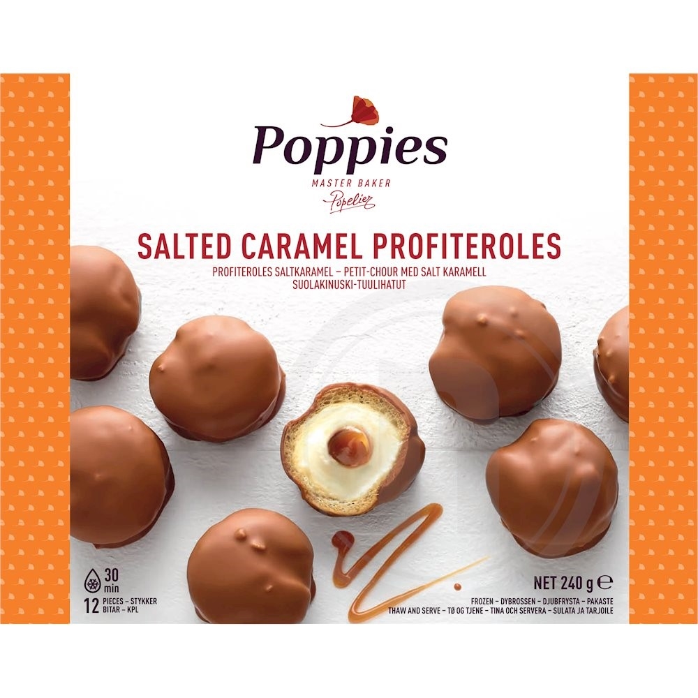 Profiteroles m. saltkaramel