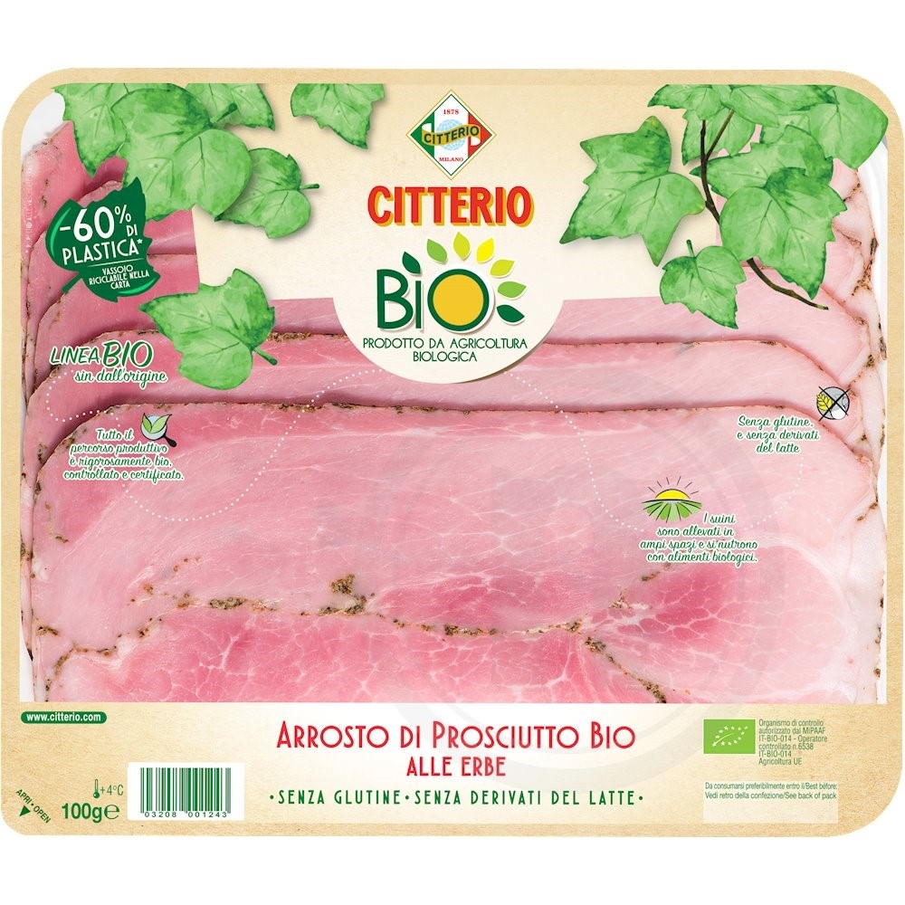 Prosciutto Cotto m. urter øko. fra Citterio Leveret med