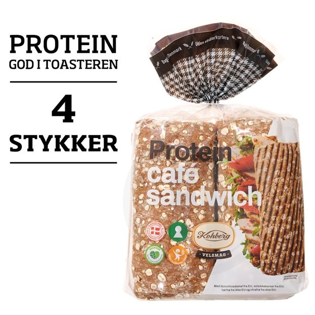 Protein Riskaker Rema Protein Café Sandwichbrød fra Kohberg – Leveret med nemlig.com