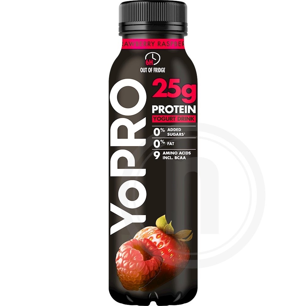 Protein drikeyoghurt med jordbær og hindbær