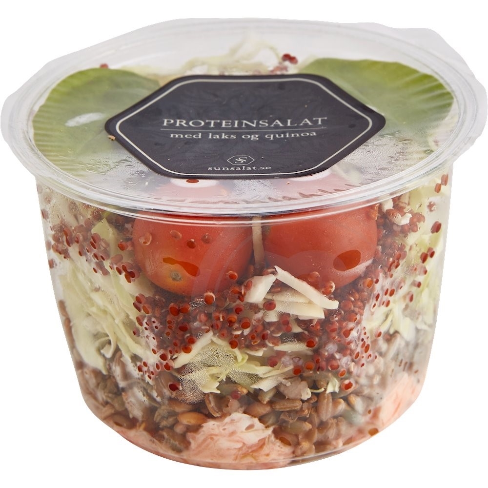 Proteinsalat m. laks og quinoa