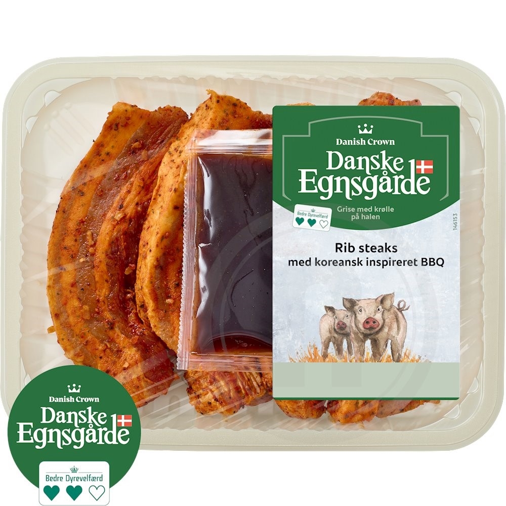 Danske Egnsgårde Rib steaks med Korean BBQ