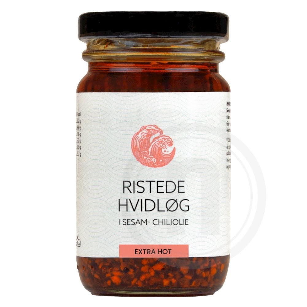 Ristede hvidløg i chiliolie