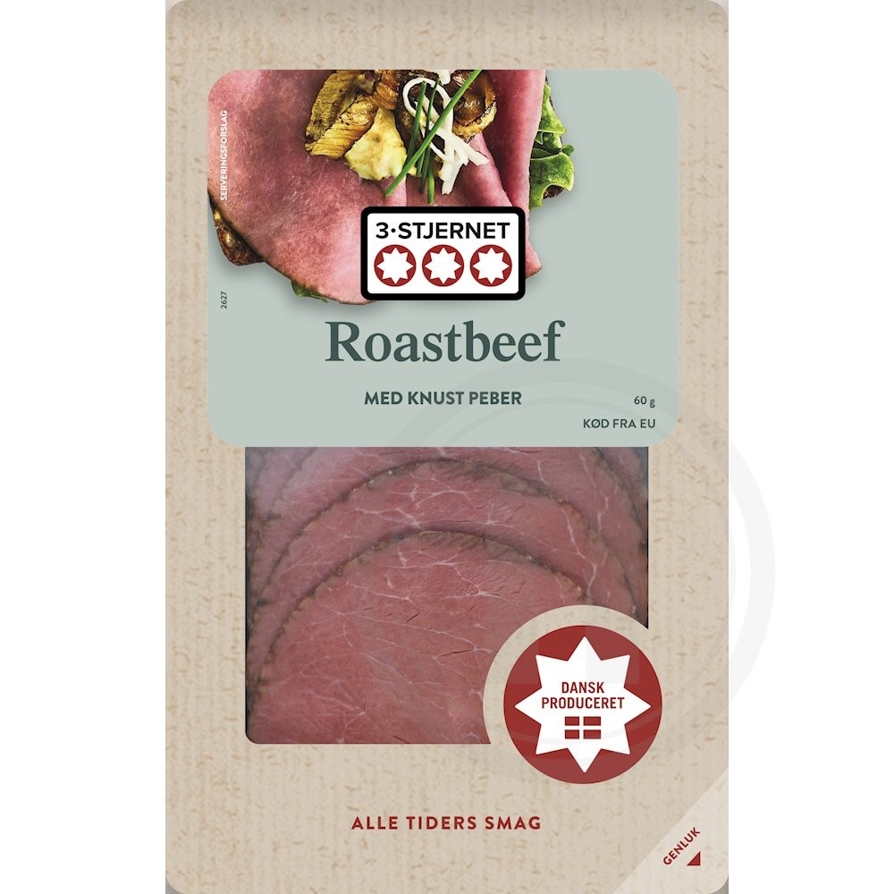 3-Stjernet, Roastbeef i skiver m. peber