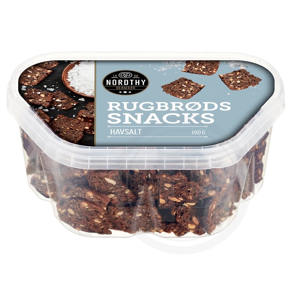 Rugbrødssnacks m. havsalt