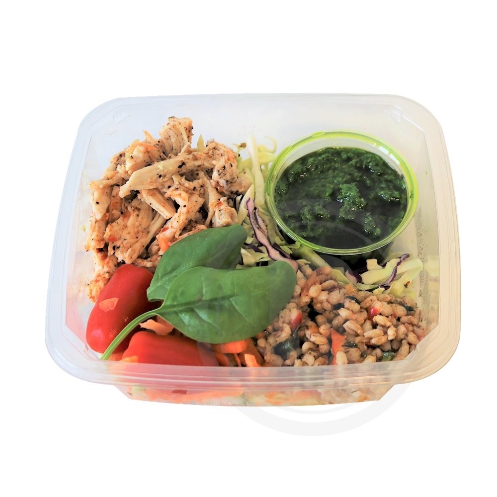 Delicate Salat med Perlebyg og Kylling