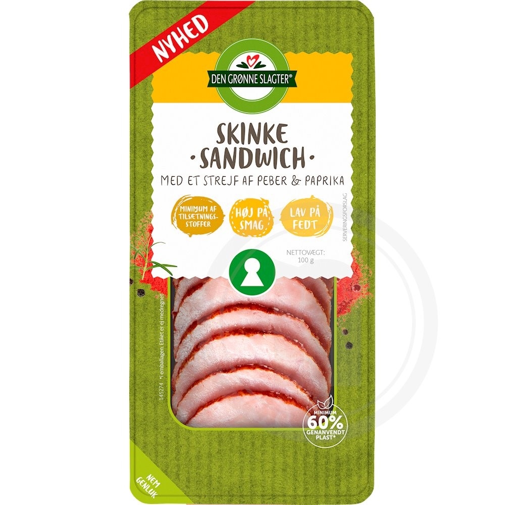 Den Grønne Slagter Sandwich skinke m. peber & paprika