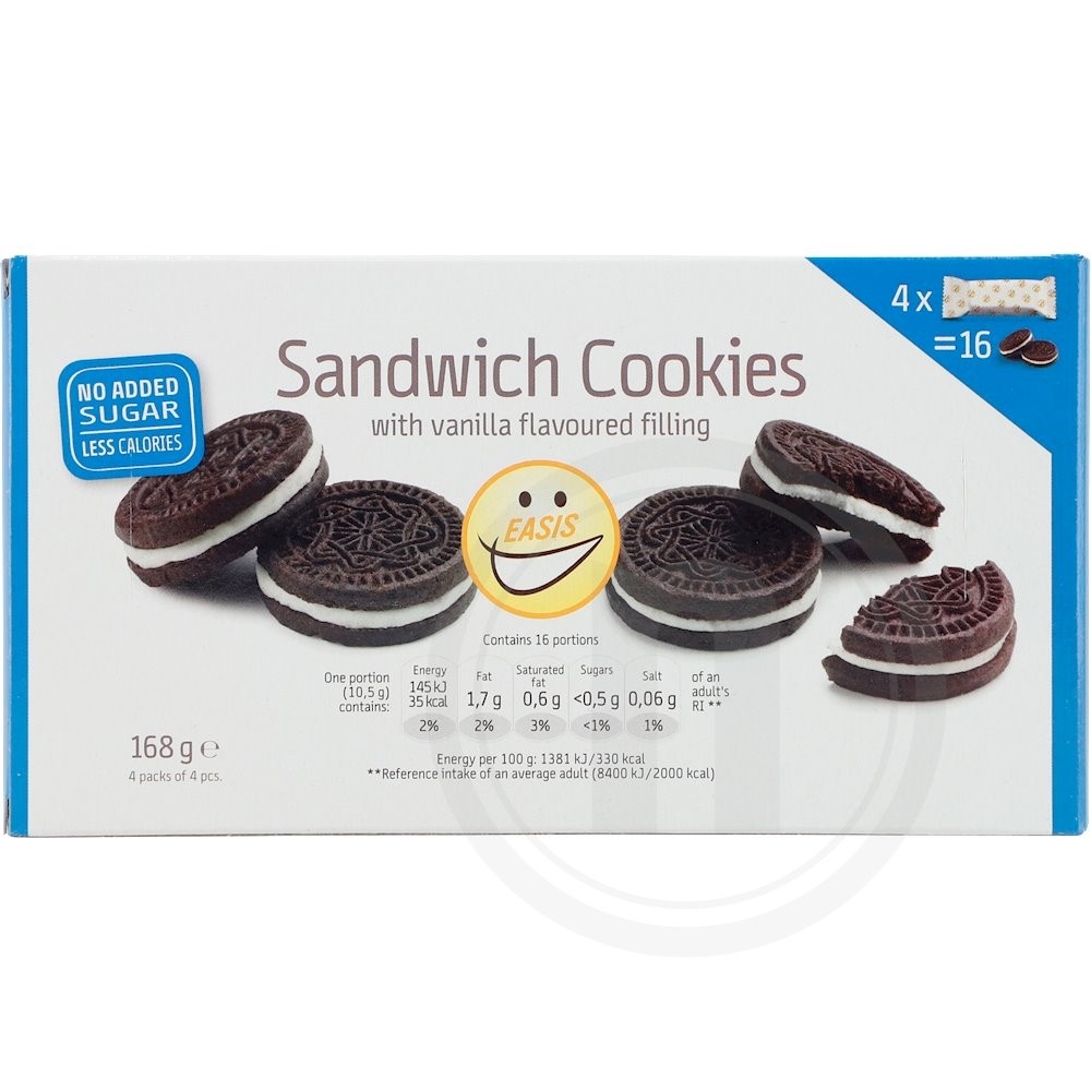 EASIS Sandwichkiks med vaniljecreme uden sukker