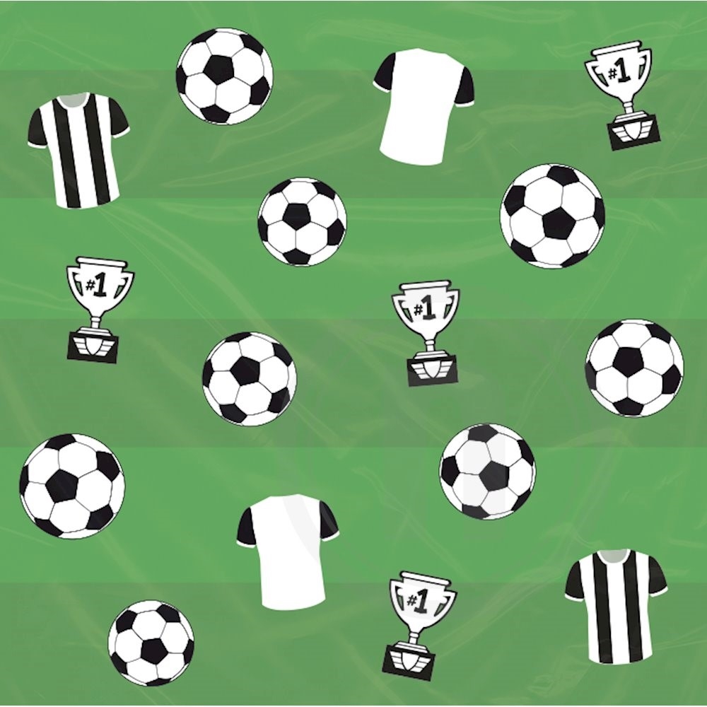 Pictura Serviet m. fodbold 33 x 33 cm