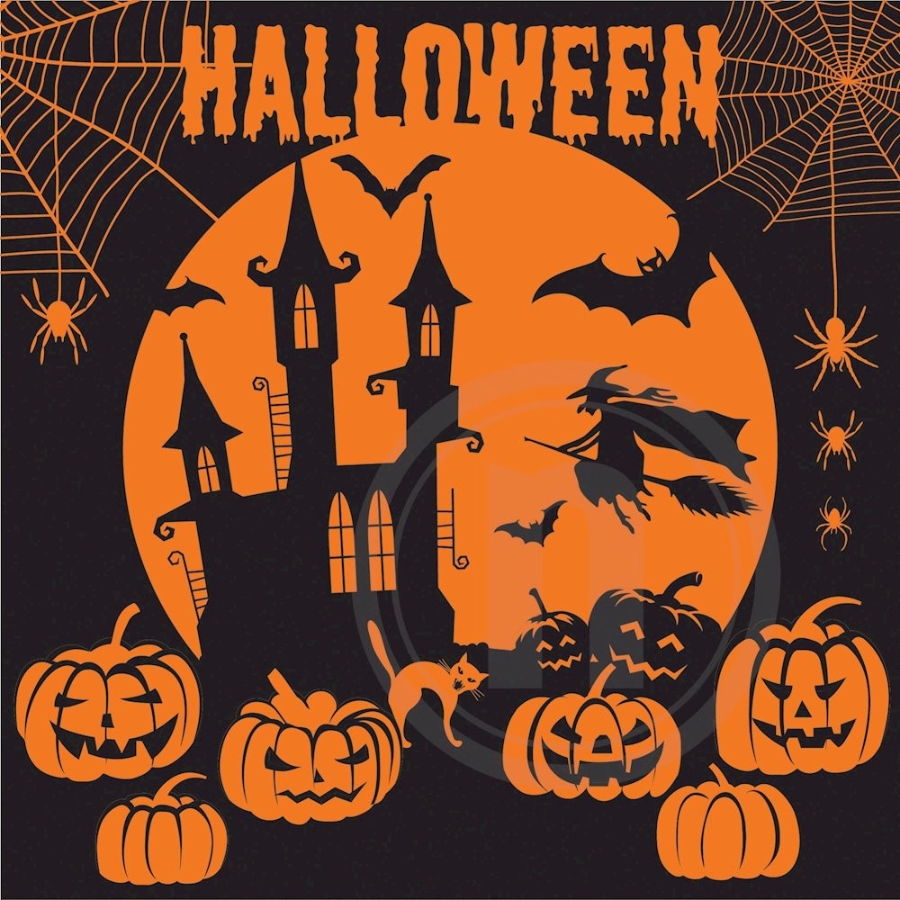 Diana Lys Serviet Halloween Motiv 3-lag