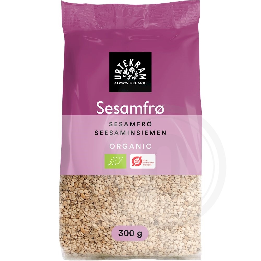 Urtekram Sesamfrø Øko. Uafskallede