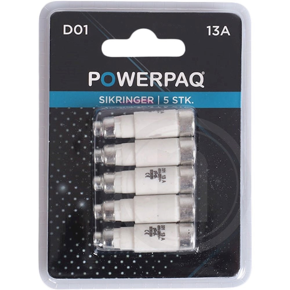 Powerpaq Sikring 13A 250V 5 stk