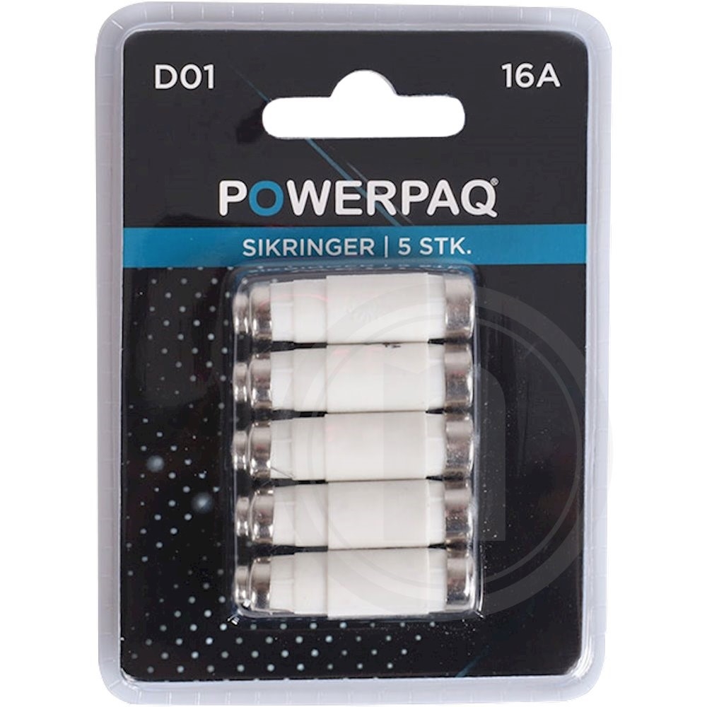 Powerpaq Sikring 16A 250V 5 stk