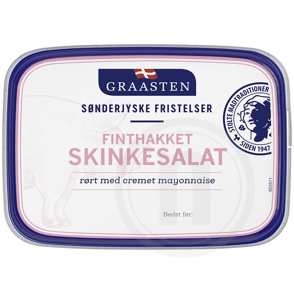 Skinkesalat (finthakket)
