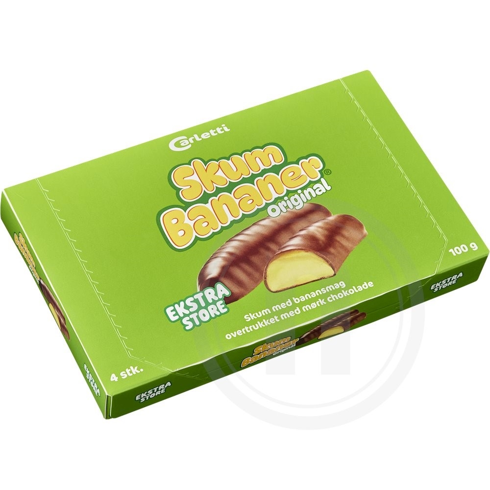 Carletti Skumbananer 4 stk. 100 g