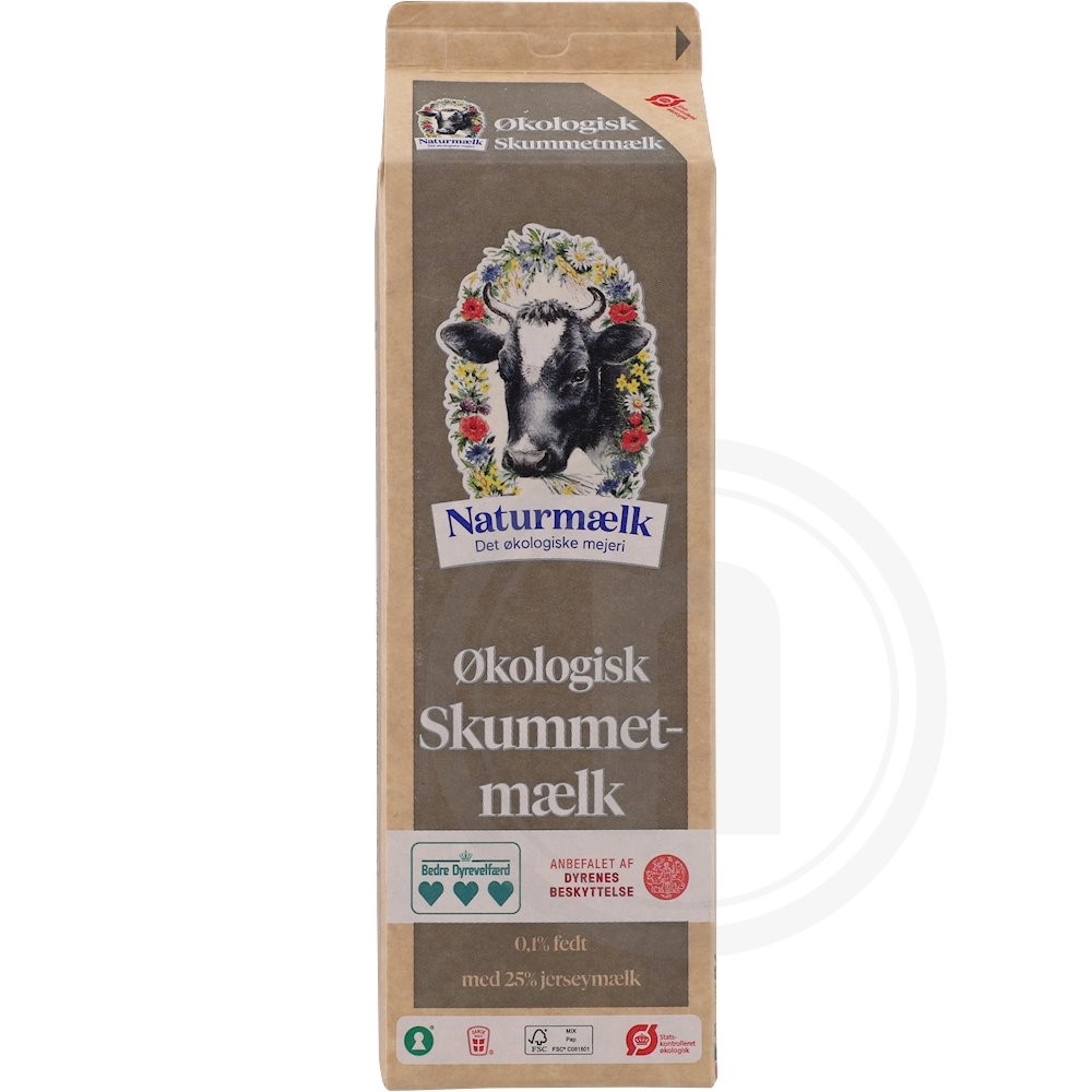 Naturmælk Skummetmælk Jersey Øko.