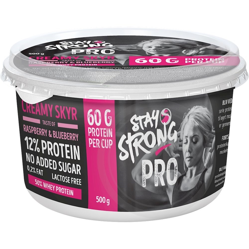 Skyr m. hindbær og blåbær, 500 g / Stay Strong