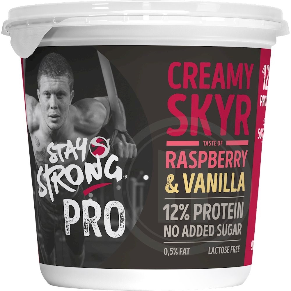 Stay Strong Skyr m. hindbær og vaniljesmag