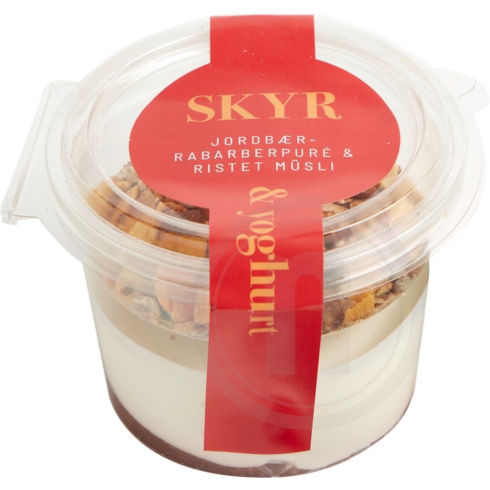 Sun Salat Skyr & yoghurt m. ristet müsli jordbær-rabarber