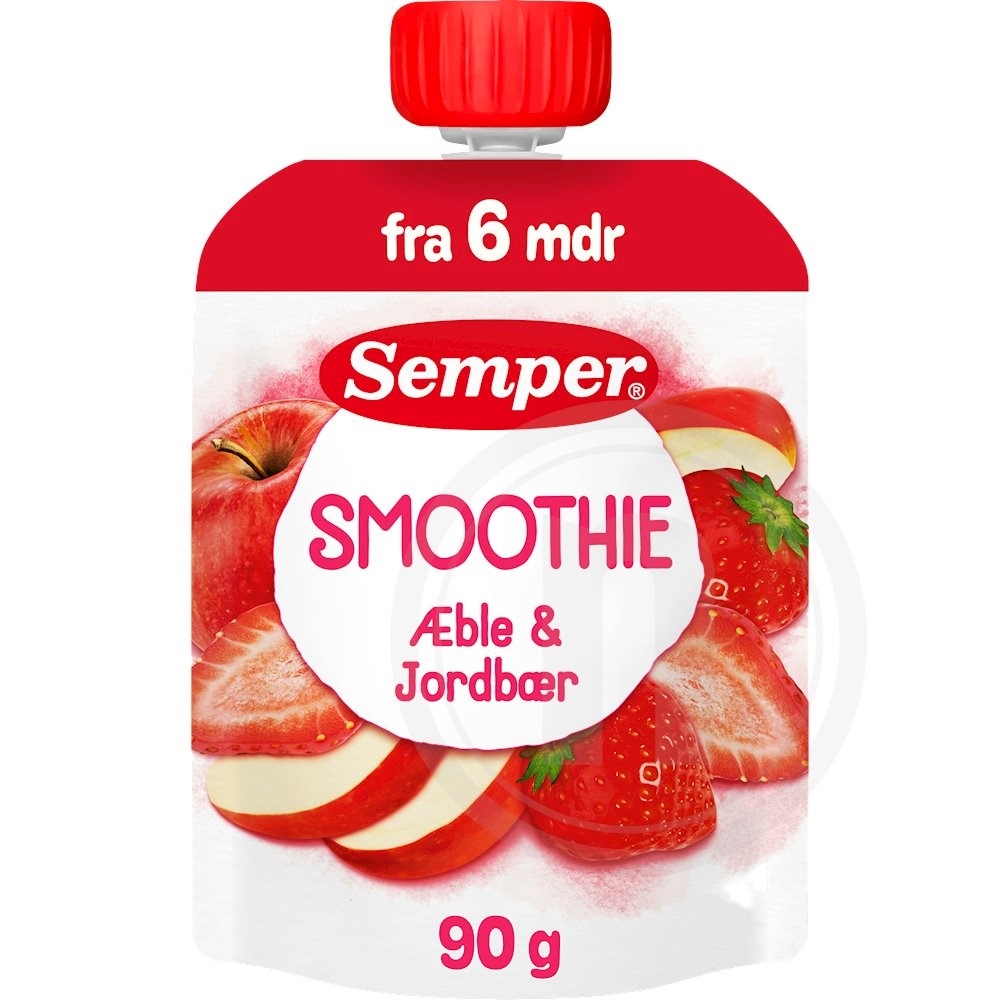 Smoothie m. æble og jordbær