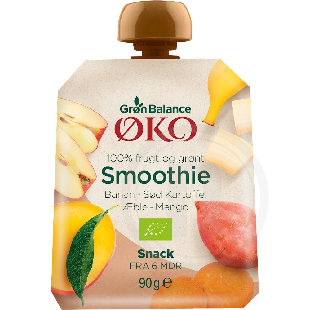 Smoothie m. banan/mango øko.
