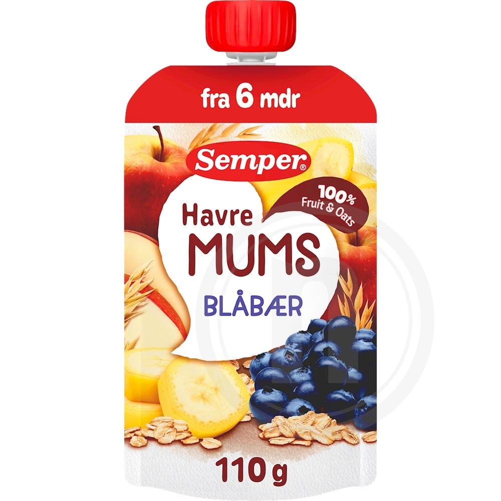 Smoothie m. blåbær/æble/banan