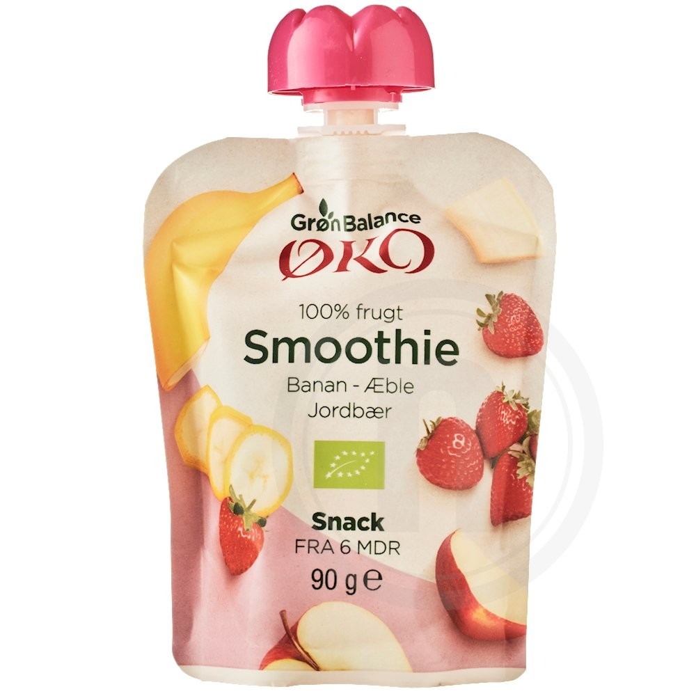 Grøn Balance Smoothie Jordbær Banan Æble Øko