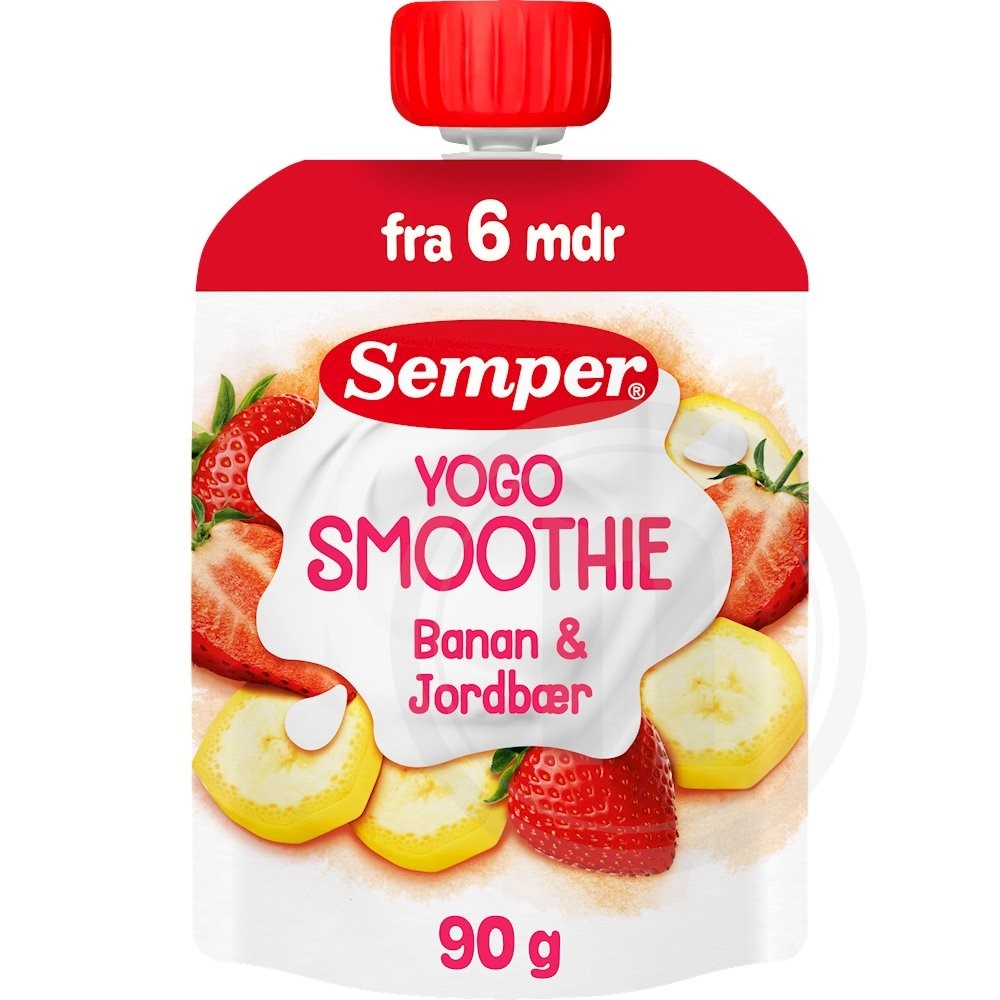 Smoothie yoghurt m. jordbær