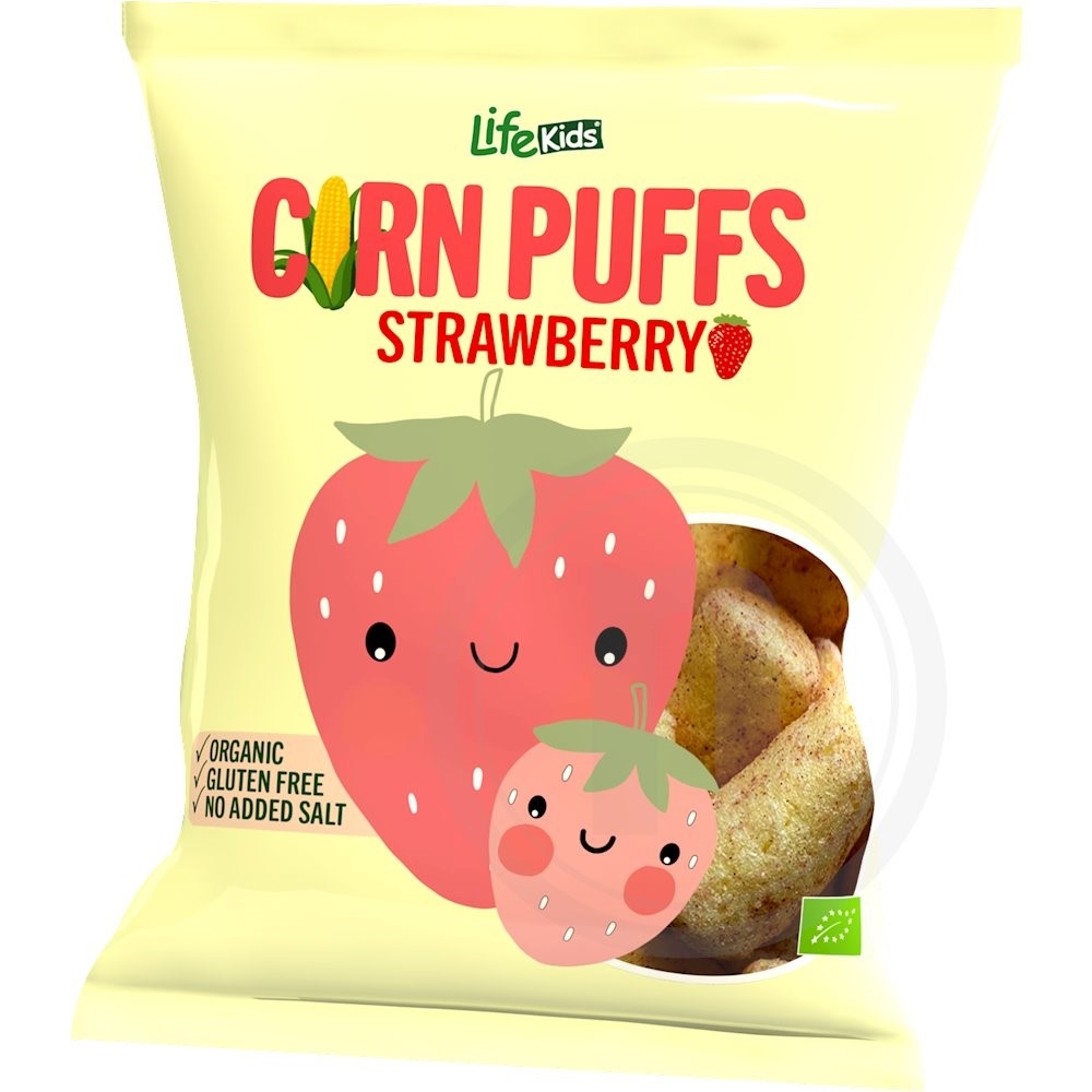 Snacks m. jordbærsmag øko.
