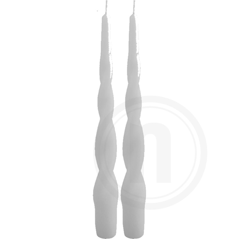 Snoede stearinlys (hvid)