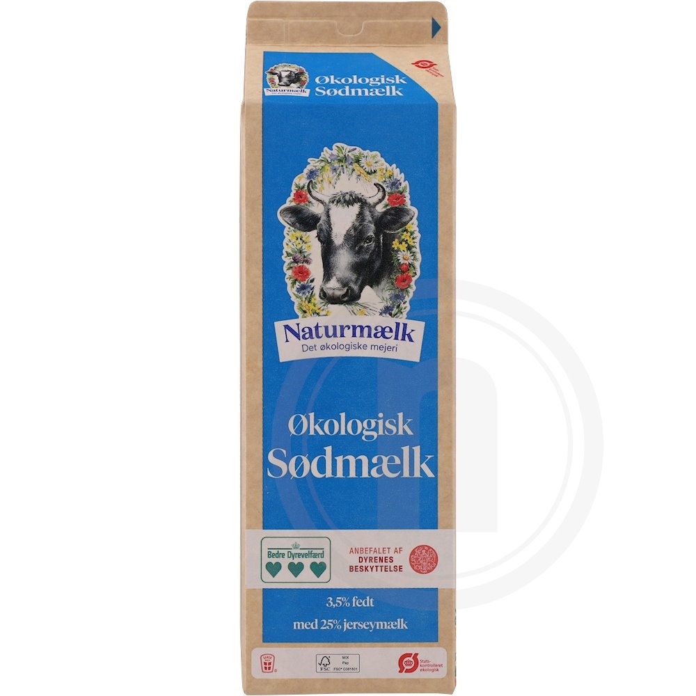 Naturmælk Sødmælk Jersey Øko. 25%