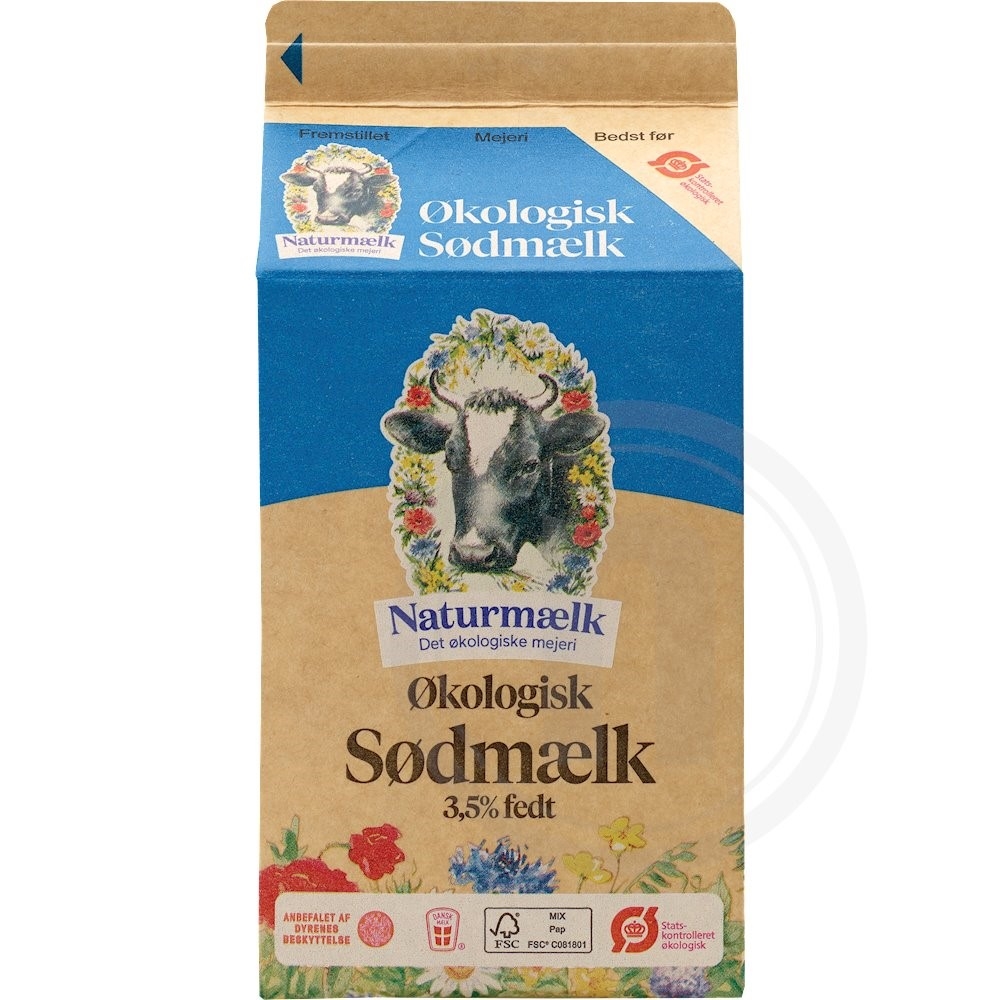 Naturmælk Sødmælk øko.