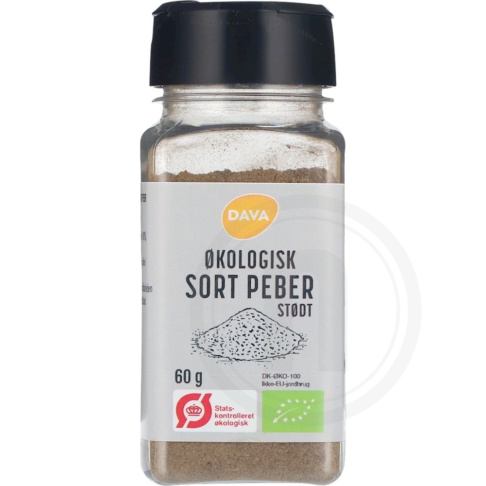 Dava Sort peber (stødt) øko.