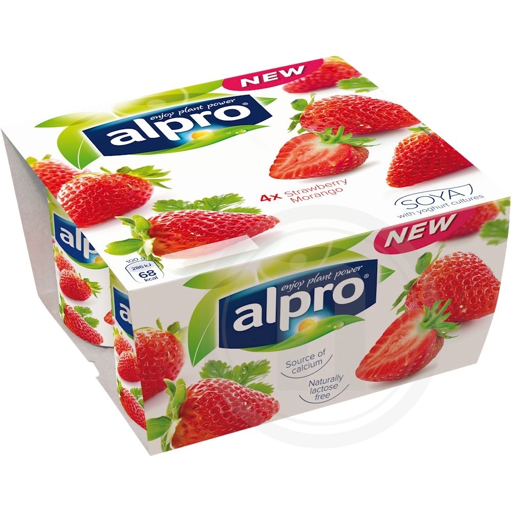 Soyayoghurt m. jordbær