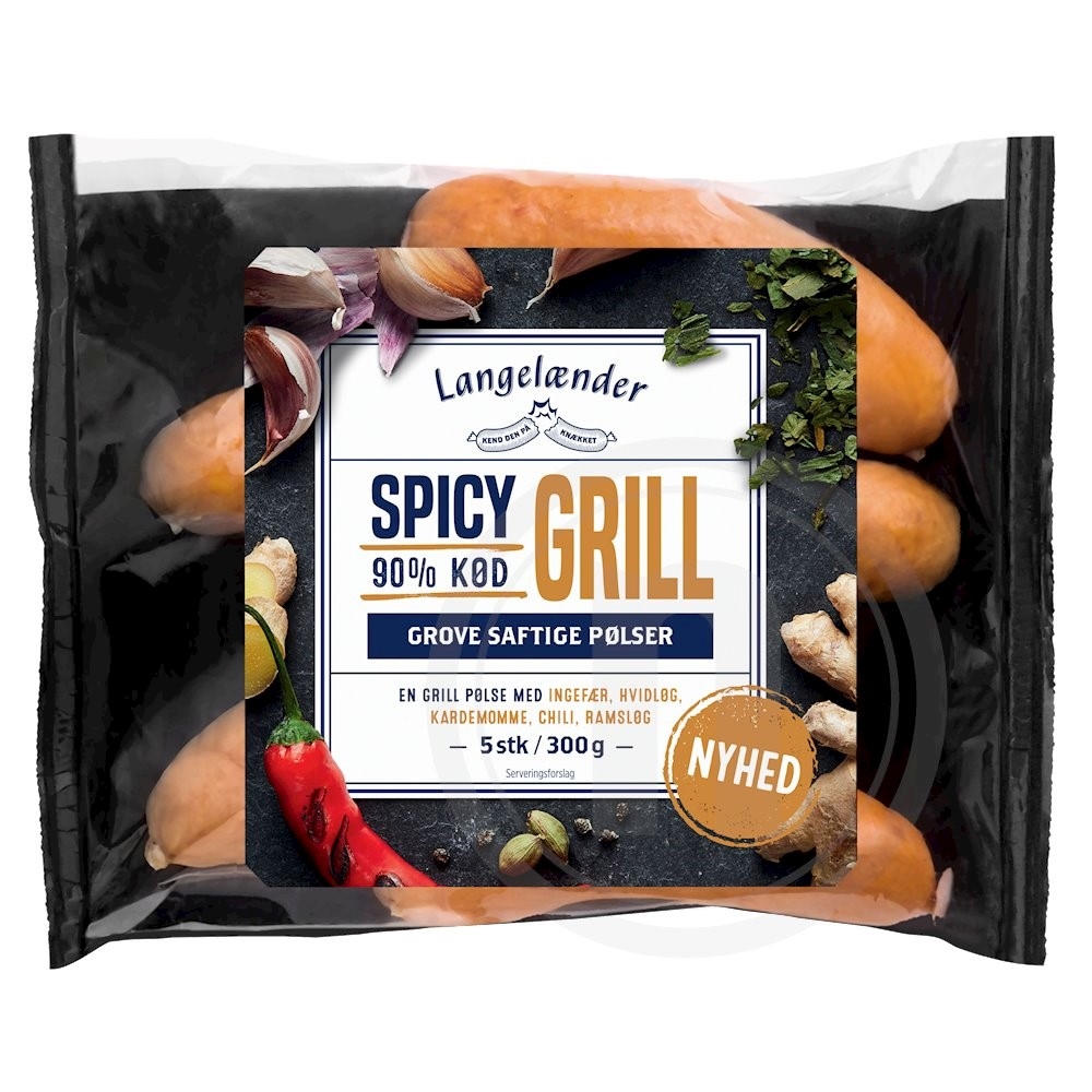 Spicy grillpølse