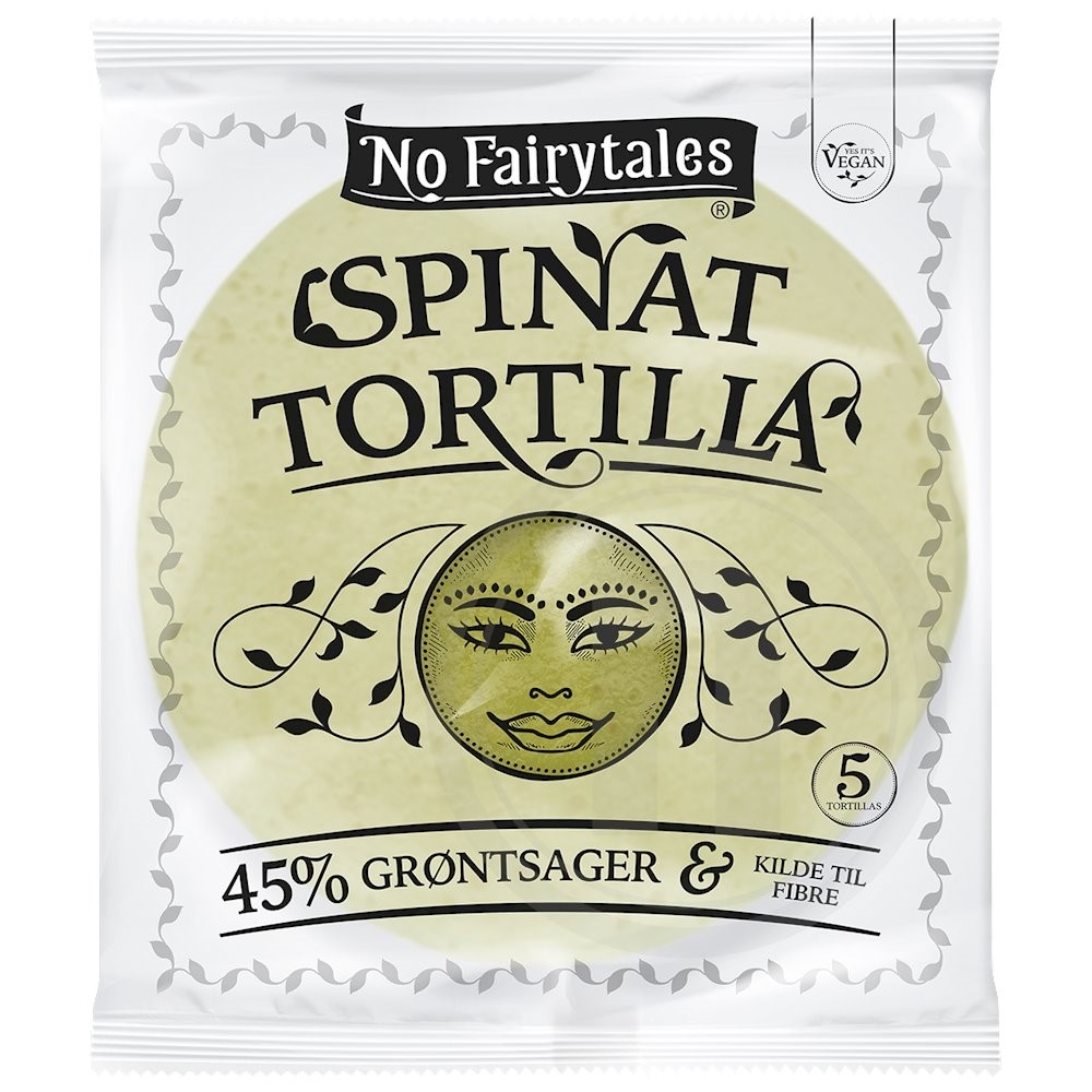 Spinat Tortilla Vegansk