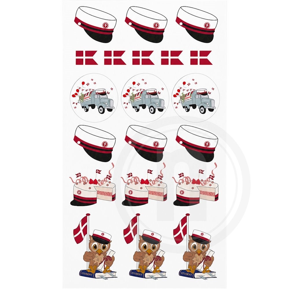 Stickers t. student (rød)