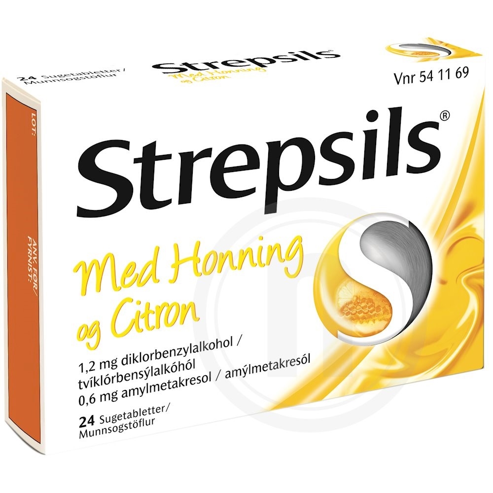 Strepsils, Sugetabletter m. honning og citron