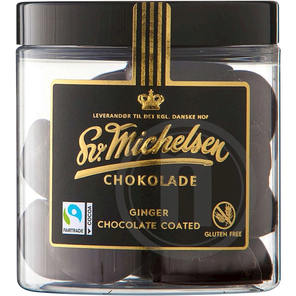 Syltet ingefær m. chokolade