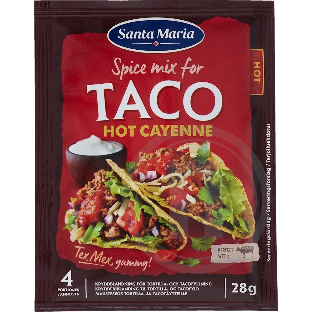 Taco kryddermix (stærk)