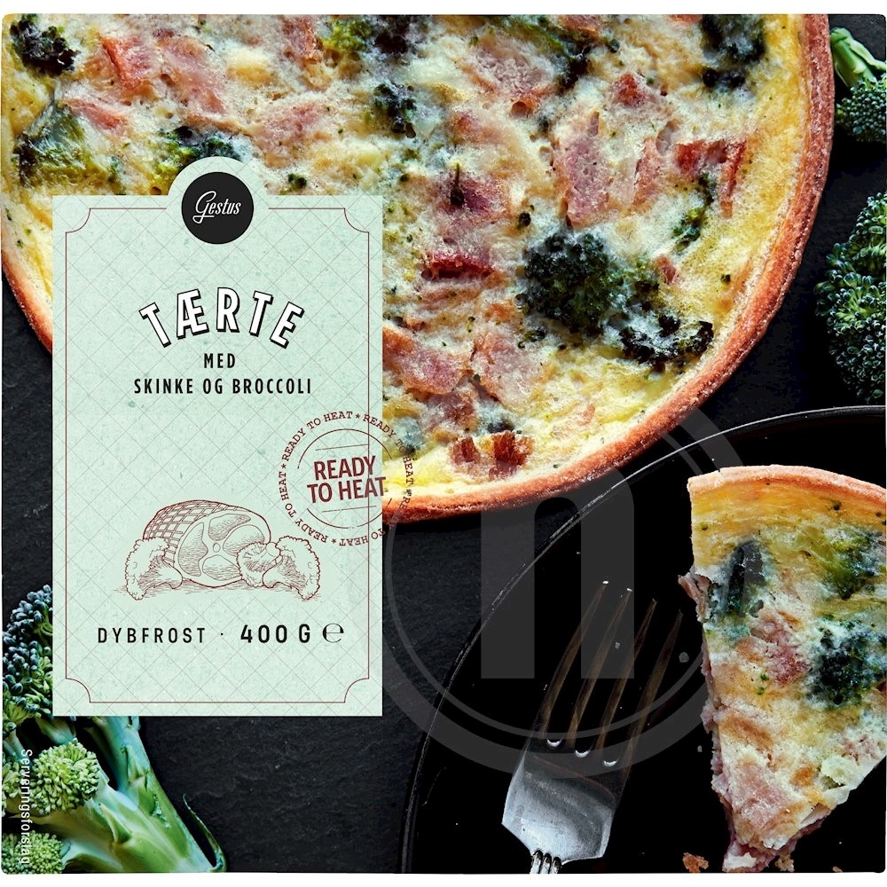 Tærte m. skinke og broccoli