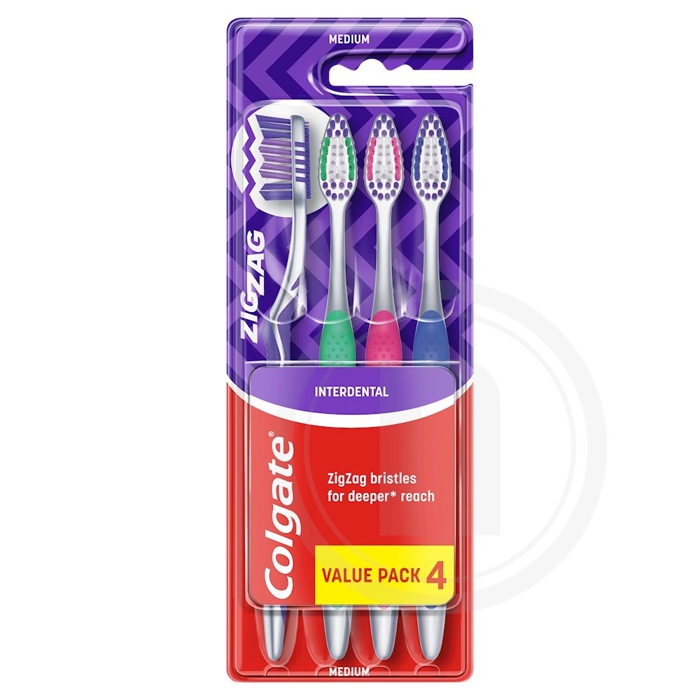 Colgate Zig-Zag Tandbørste Antibac Medium