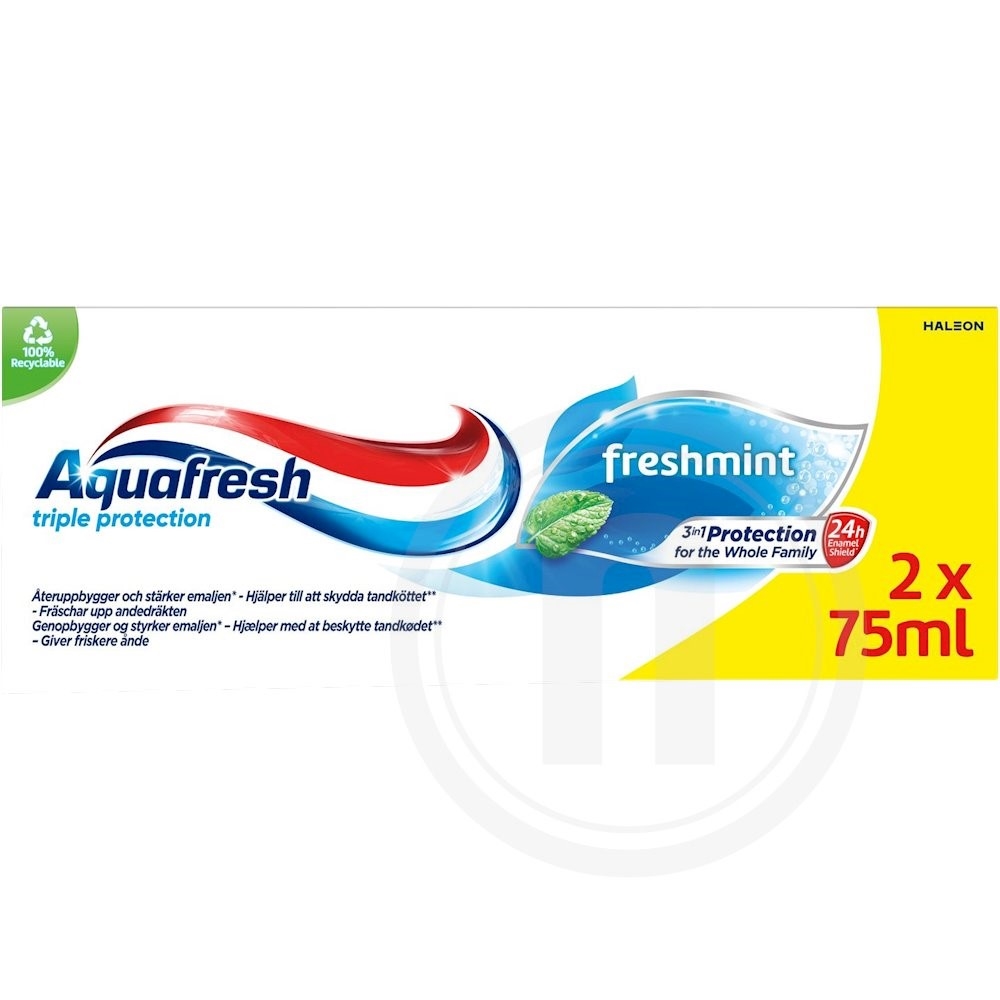 Aquafresh Tandpasta freshmint 2 x 75 ml