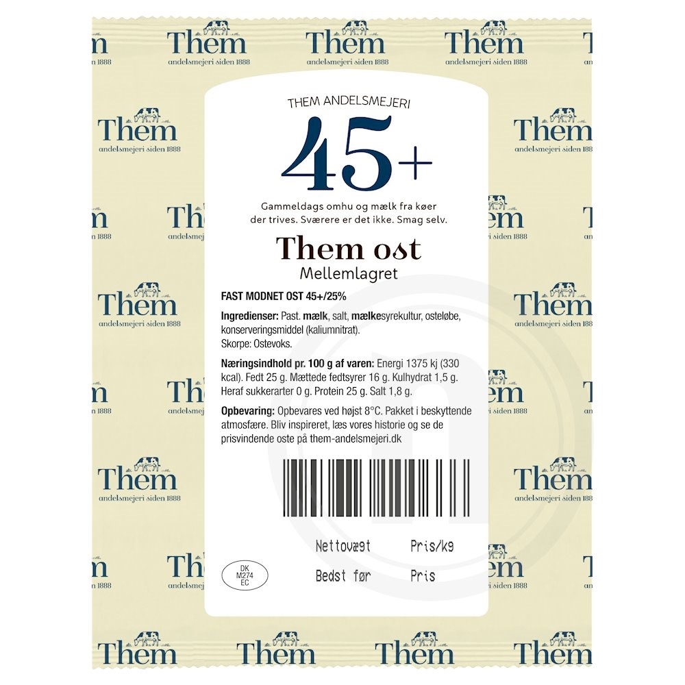 Them ost i stykke ML 45+