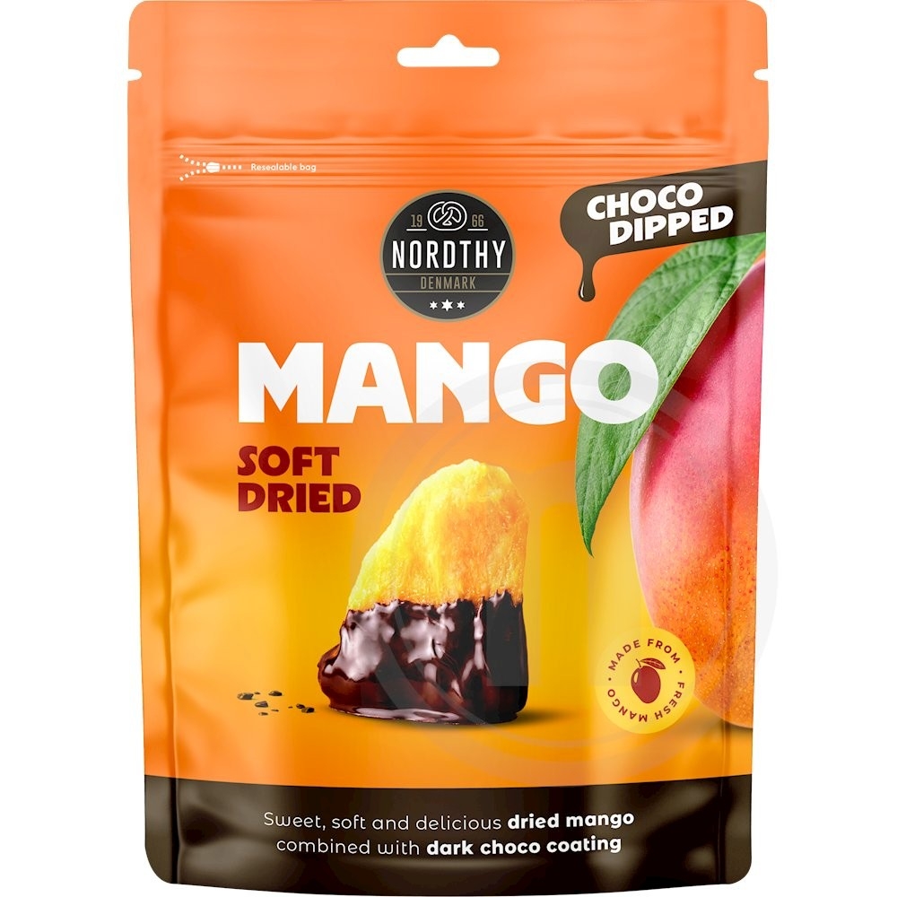Tørrede mango m. chokoade