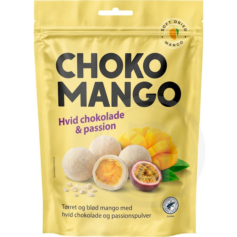 Nordthy Tørrede Mango Med Hvid Chokolade Og Passionsfrugt