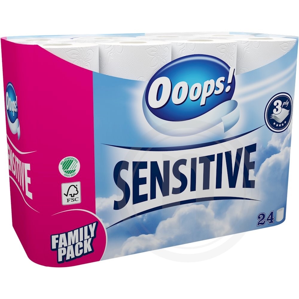 Ooops Toiletpapir Sensitive 24 rl